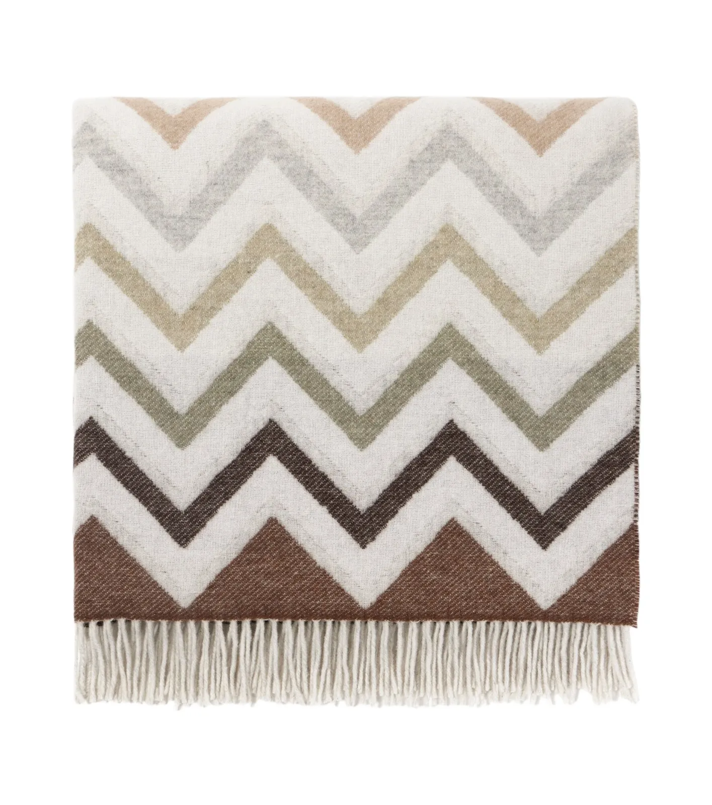 Watamu fringed wool-blend throw Watamu fringed wool-blend throw