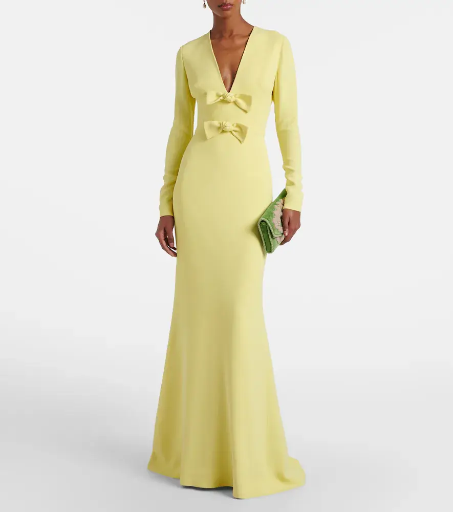 Elie Saab Bow-detail cady gown | Thumbnail 2 Elie Saab Bow-detail cady gown | Thumbnail 2