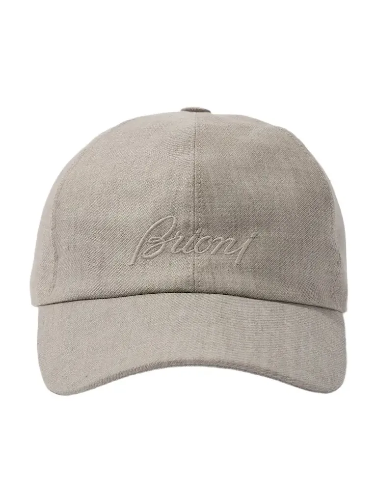 Logo linen and wool baseball cap Logo linen and wool baseball cap