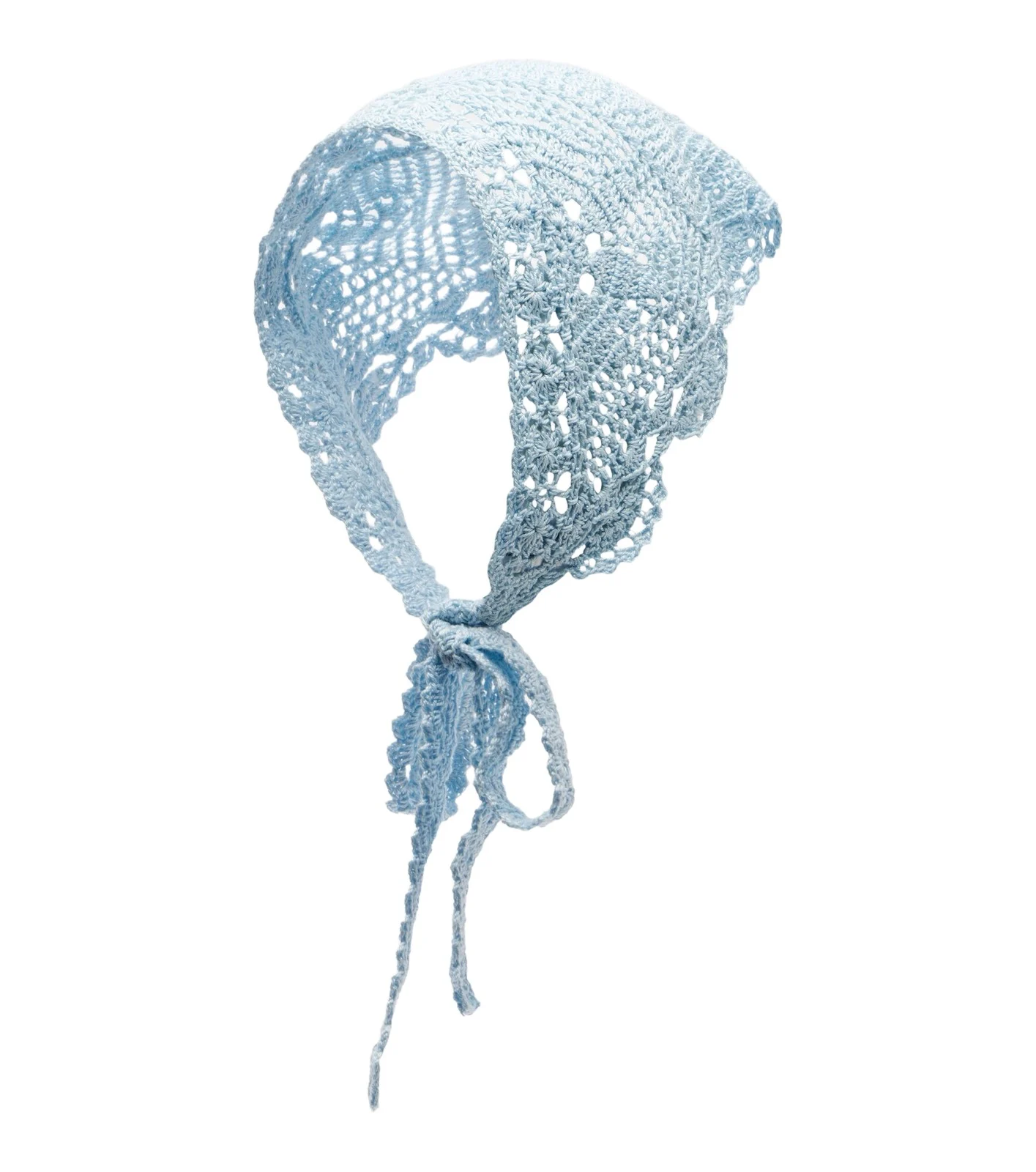 Crochet cotton head scarf