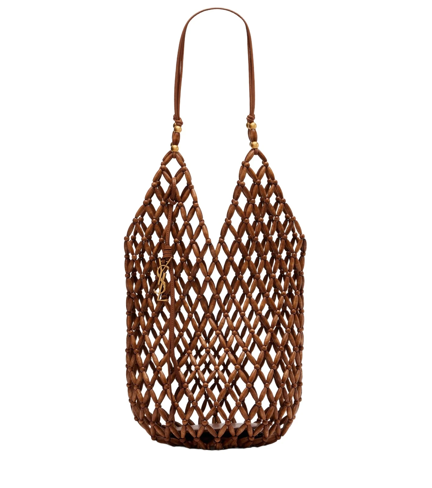 Supple beaded tote bag