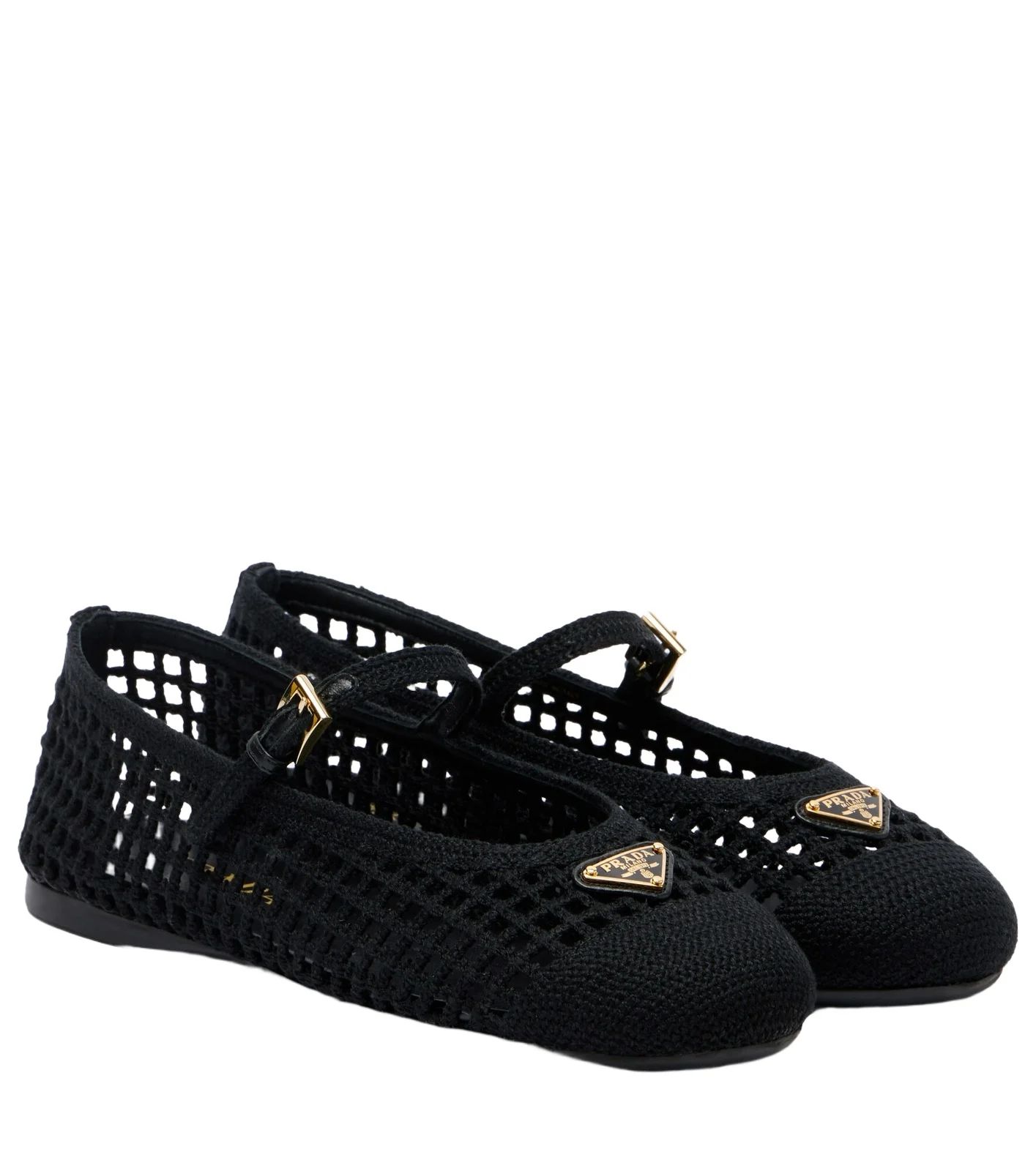 Prada Crochet Mary Jane flats