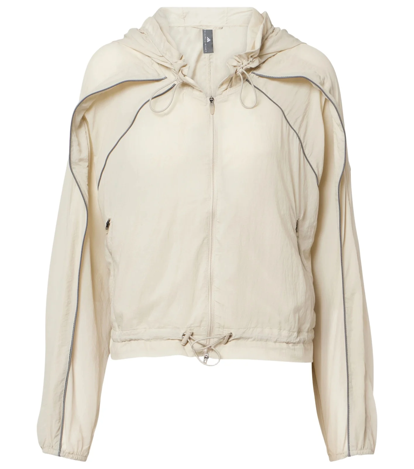 adidas by Stella McCartney Gathered hooded track jacket