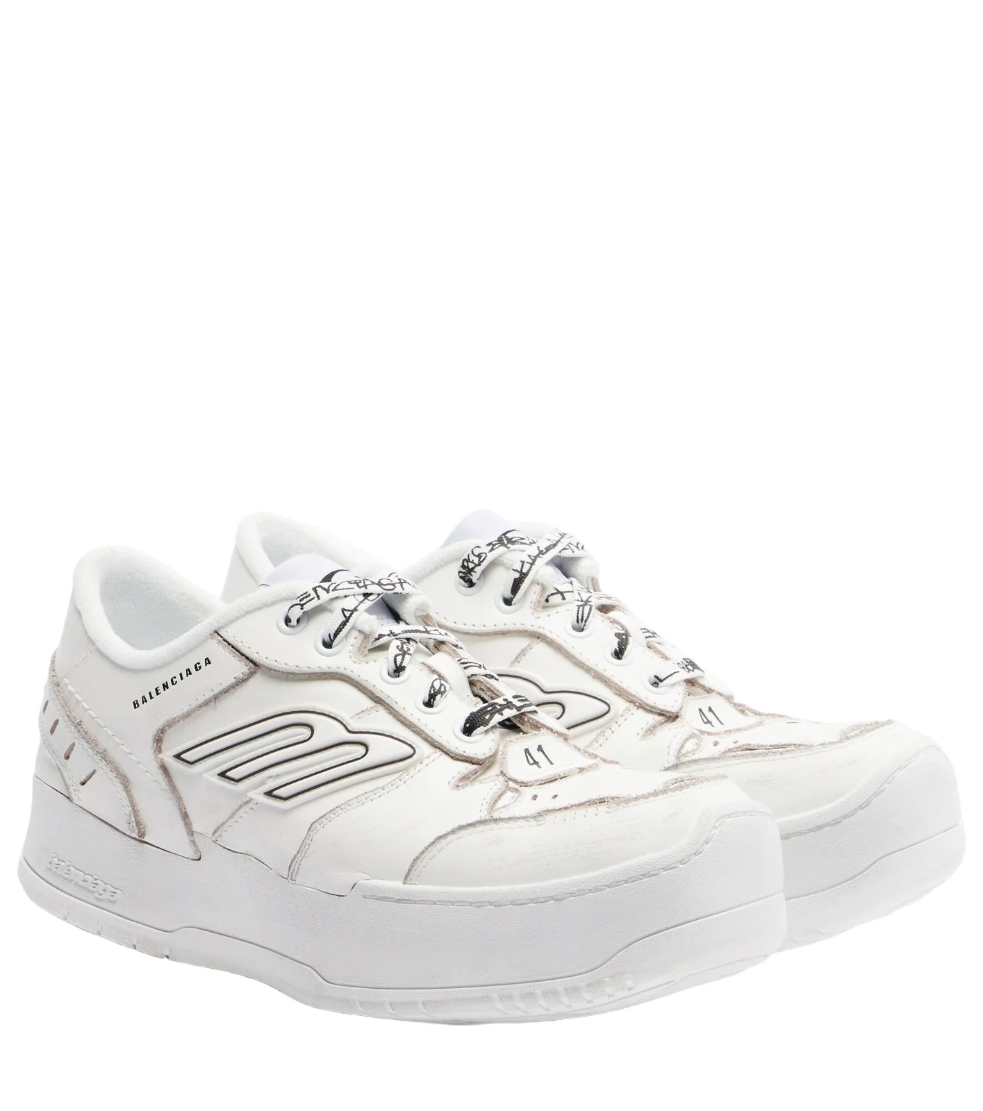 Balenciaga Hamptons leather platform sneakers