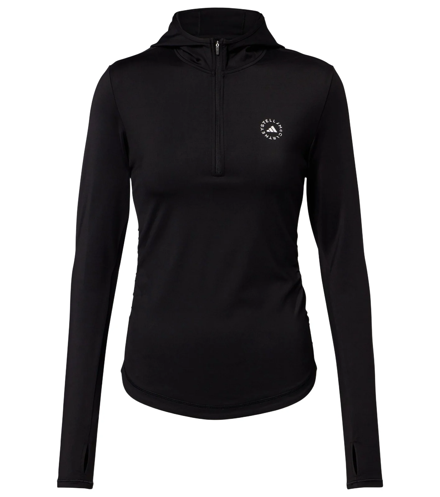 Logo hooded zip-up top Logo hooded zip-up top
