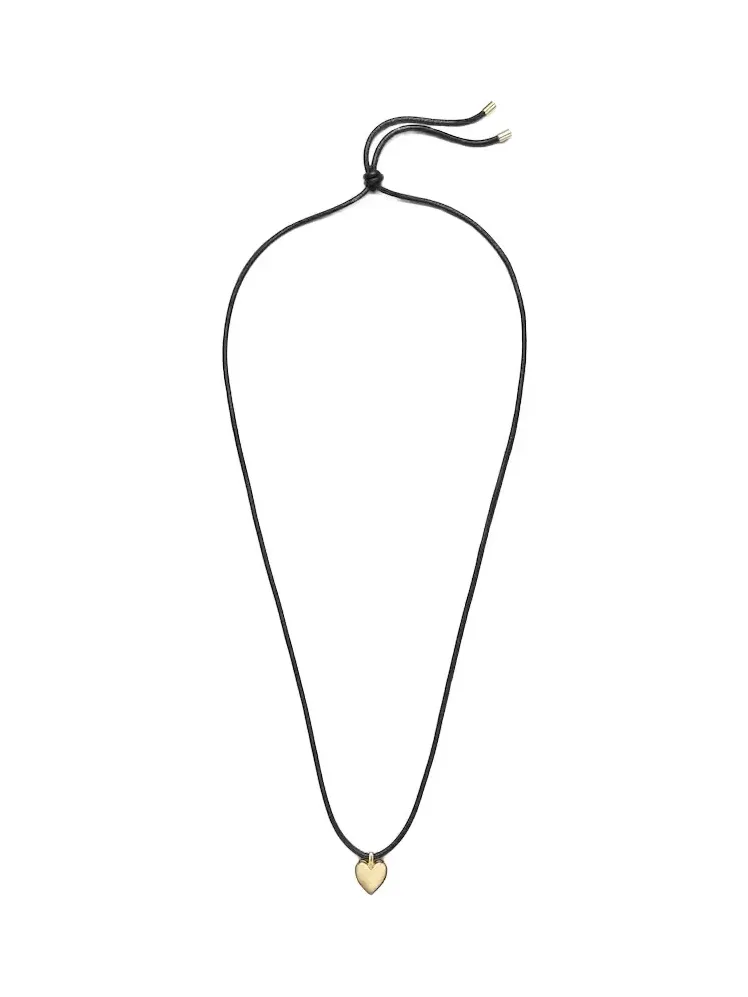 Puffy Heart 14kt gold-plated pendant necklace