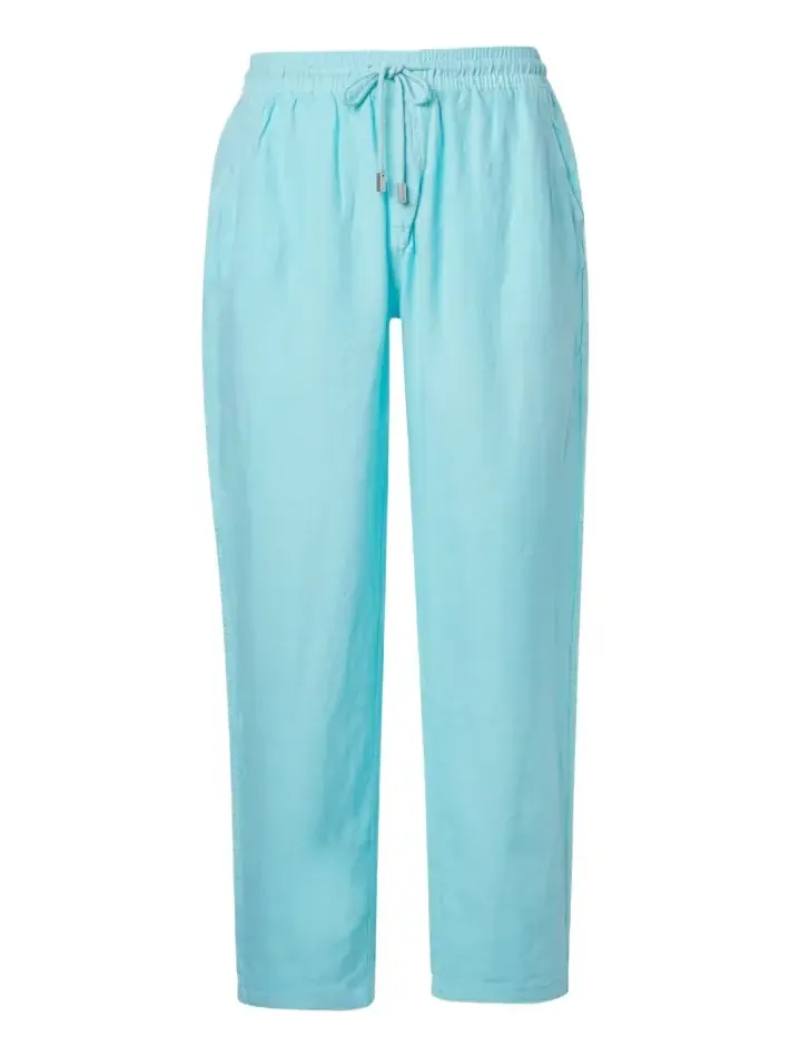 Linen wide-leg pants