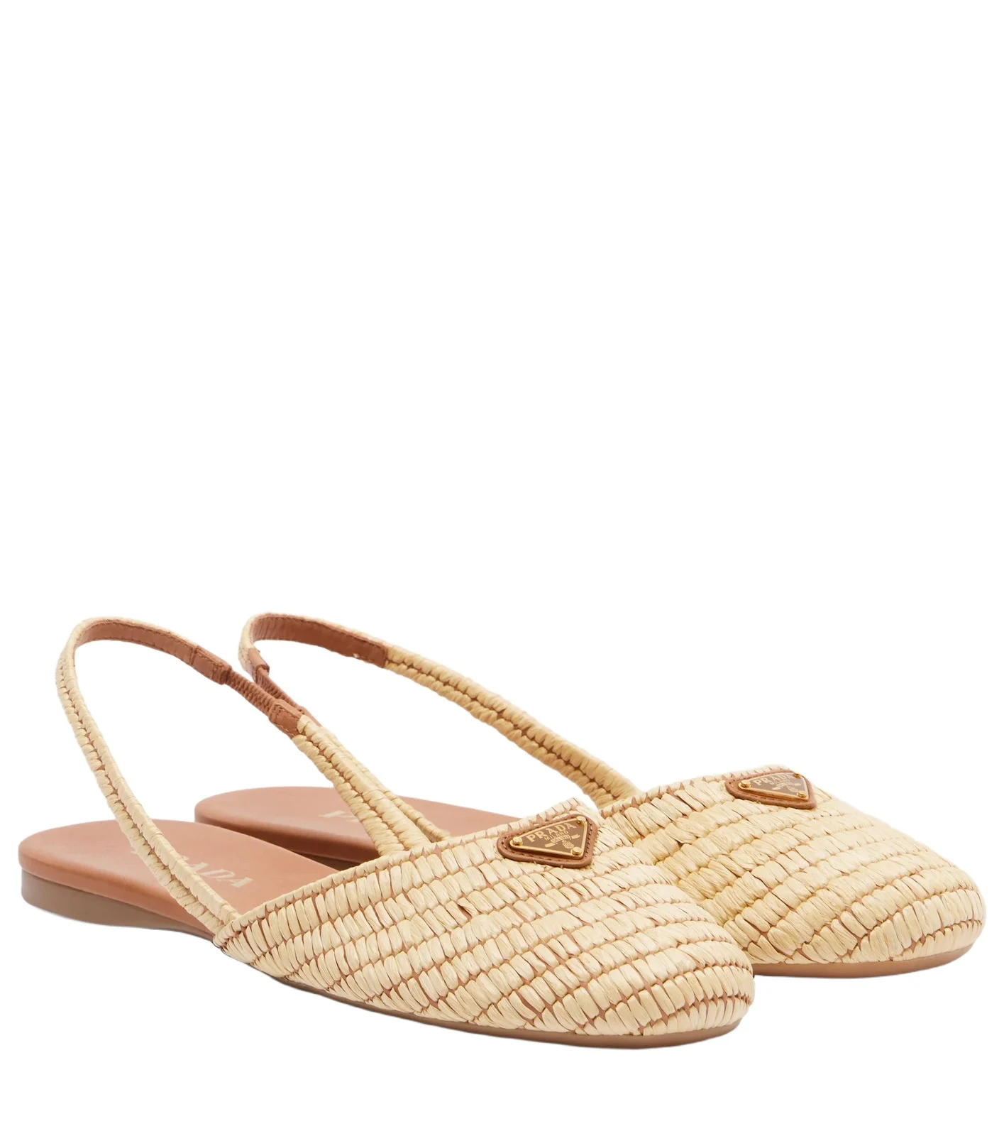 Prada Crochet slingback flats