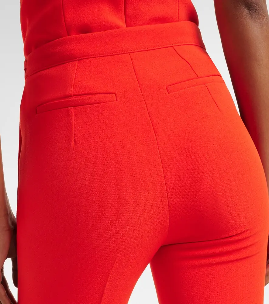 Safiyaa Alexa crêpe flared pants | Thumbnail 4 Safiyaa Alexa crêpe flared pants | Thumbnail 4