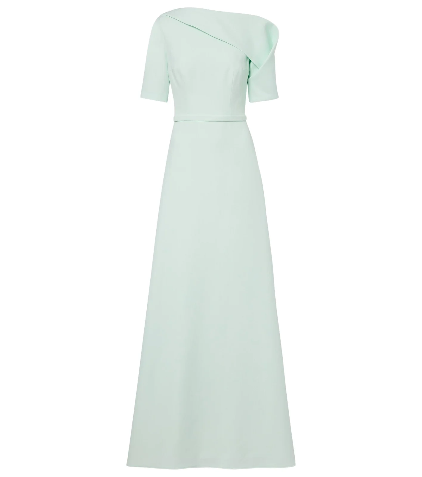 Stephanie draped crêpe gown