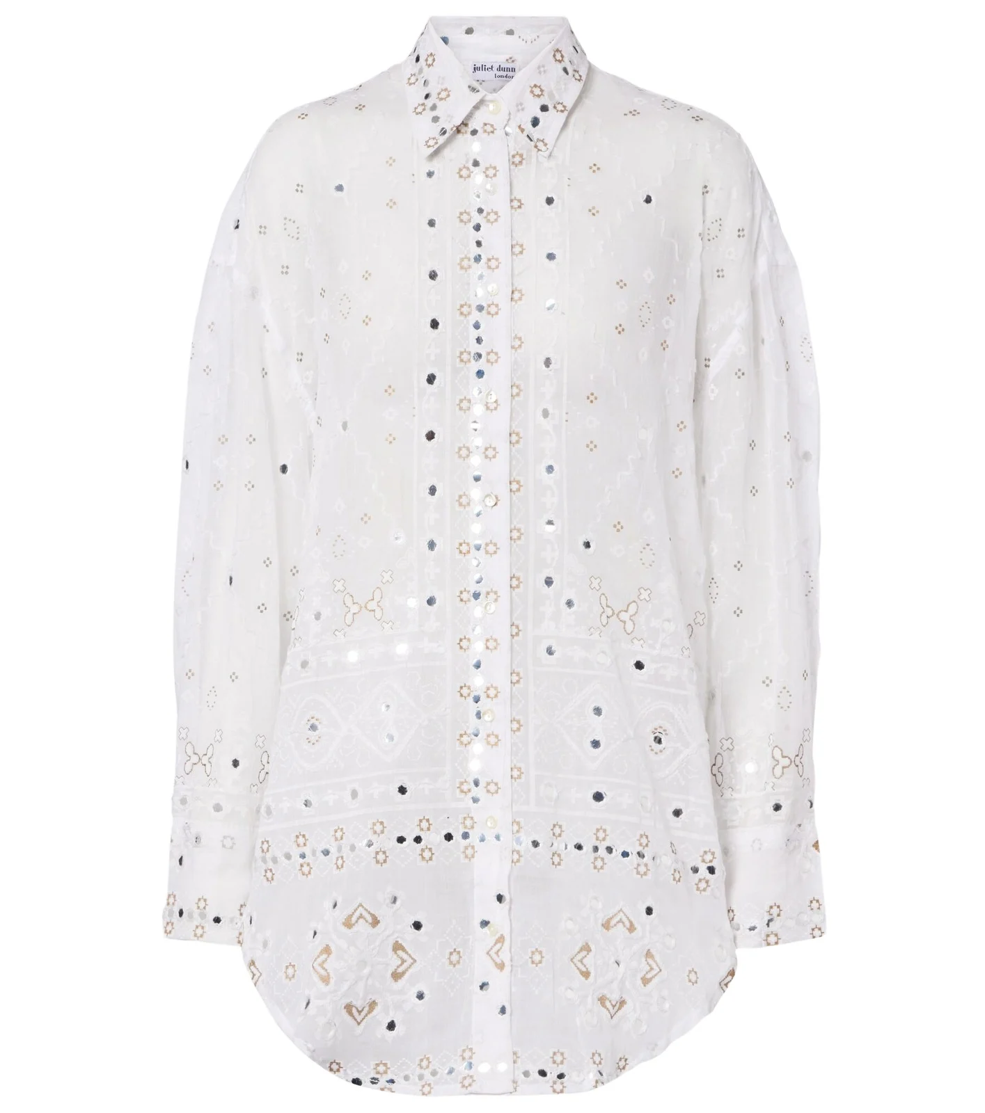 Embellished cotton shirt