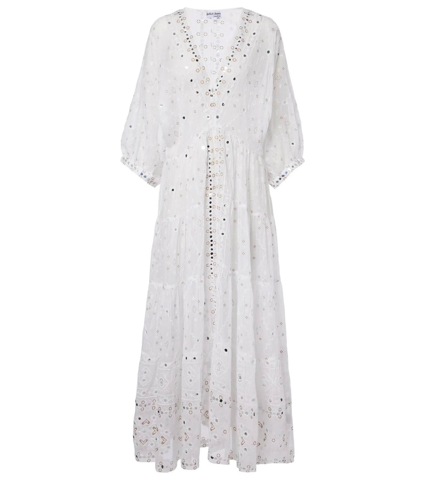 Embellished cotton maxi dress Embellished cotton maxi dress