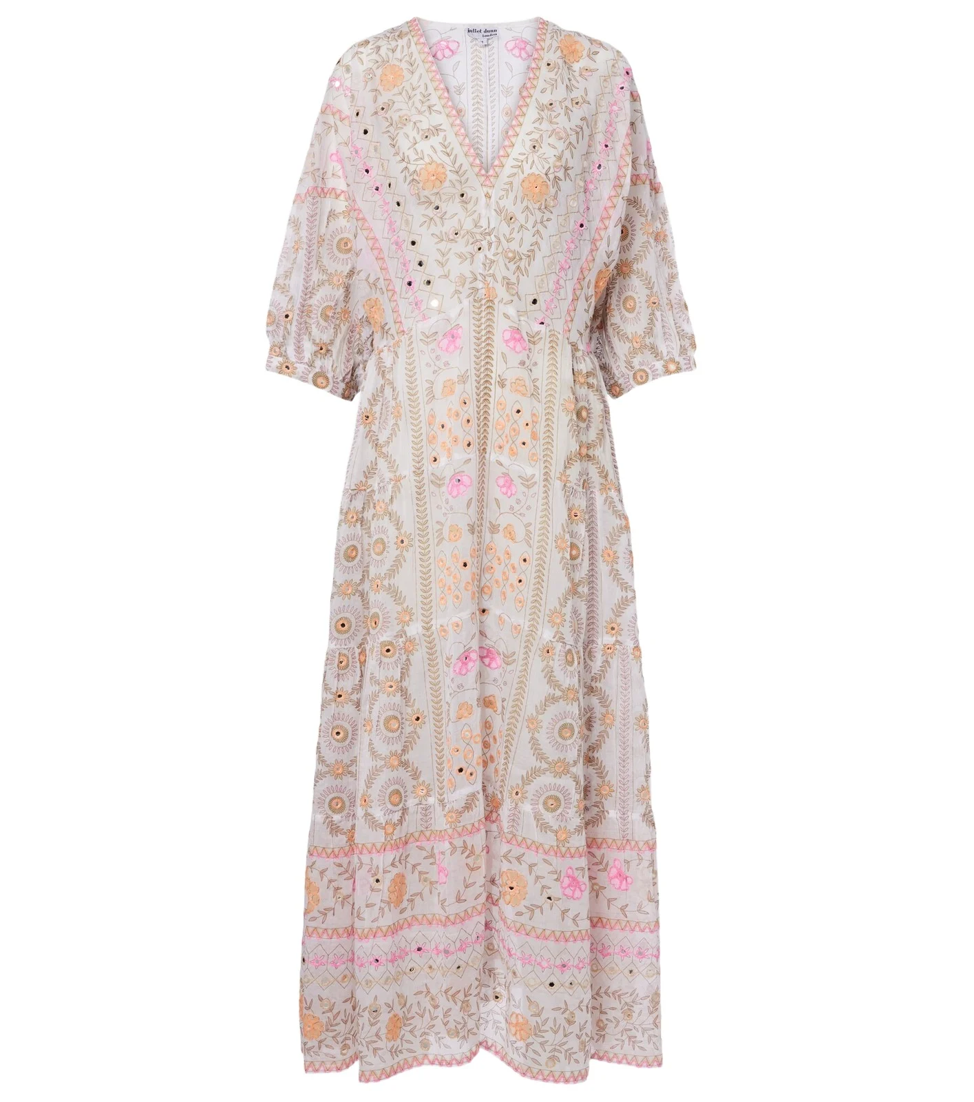 Embellished floral cotton maxi dress Embellished floral cotton maxi dress