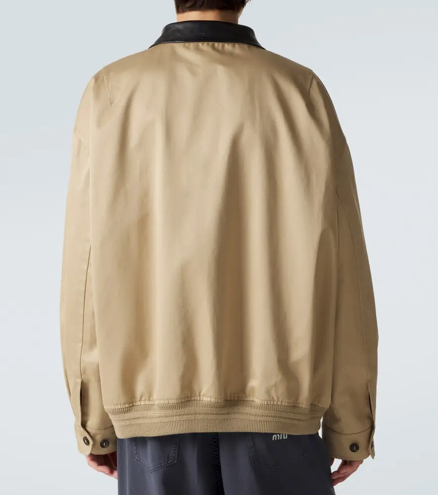 Miu Miu Cotton twill blouson jacket | Thumbnail 2 Miu Miu Cotton twill blouson jacket | Thumbnail 2