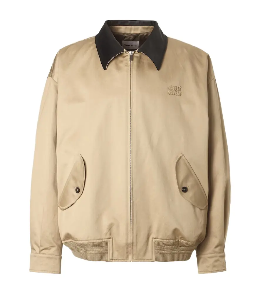 Miu Miu Cotton twill blouson jacket | Image 1 Miu Miu Cotton twill blouson jacket | Image 1