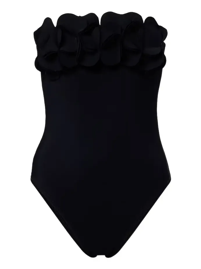 Tess floral-appliqué swimsuit