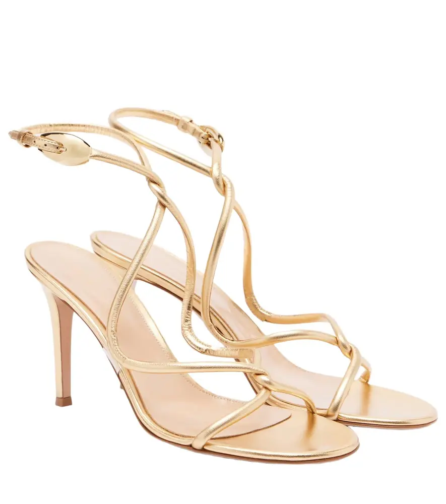 Jungle Mamba metallic leather sandals