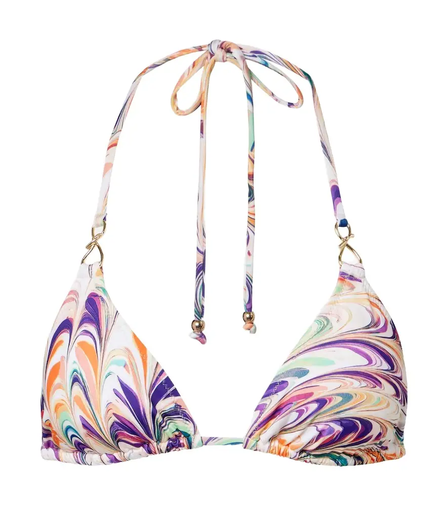 Alexandra Miro Leoni printed triangle bikini top | Image 1 Alexandra Miro Leoni printed triangle bikini top | Image 1