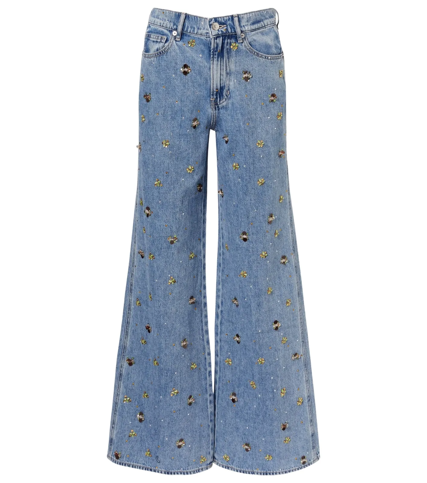 Veronica Beard Kasey embellished flared jeans