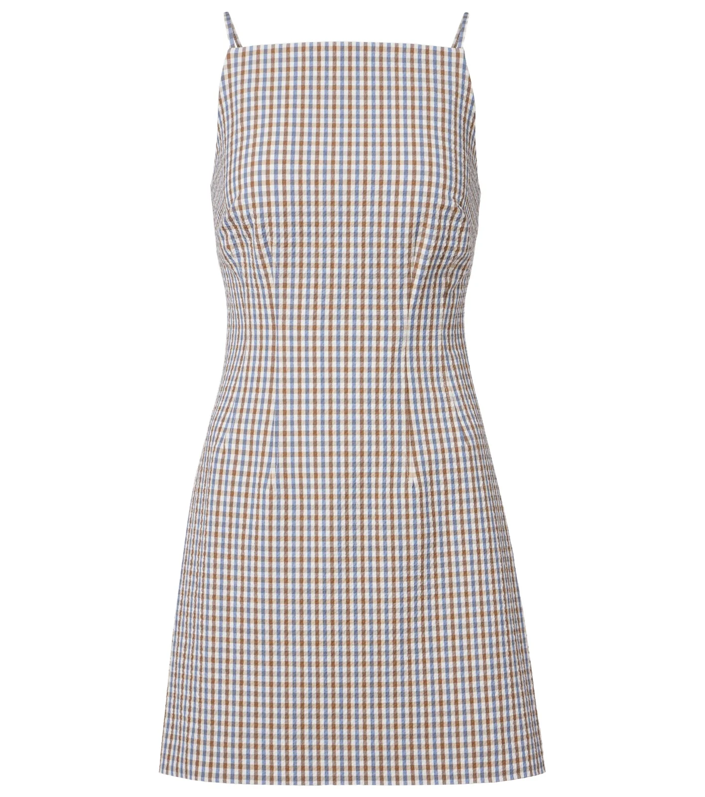 Veronica Beard Gingham cotton seersucker minidress