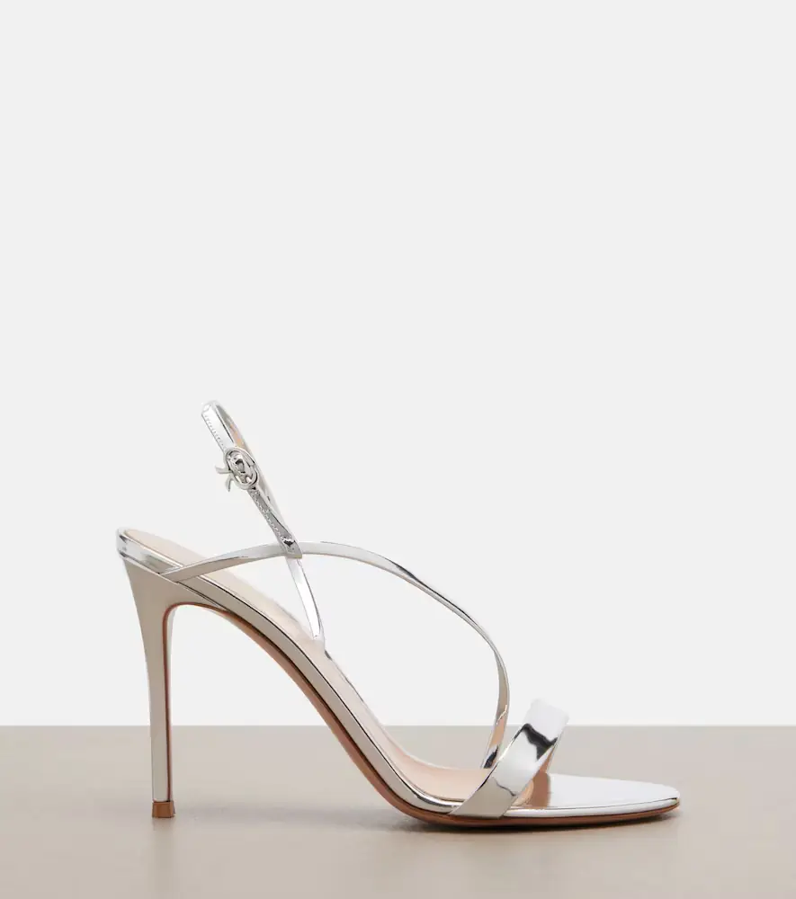 Gianvito Rossi Manhattan mirrored leather sandals | Thumbnail 2