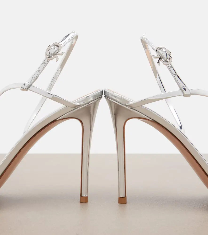 Gianvito Rossi Manhattan mirrored leather sandals | Thumbnail 3