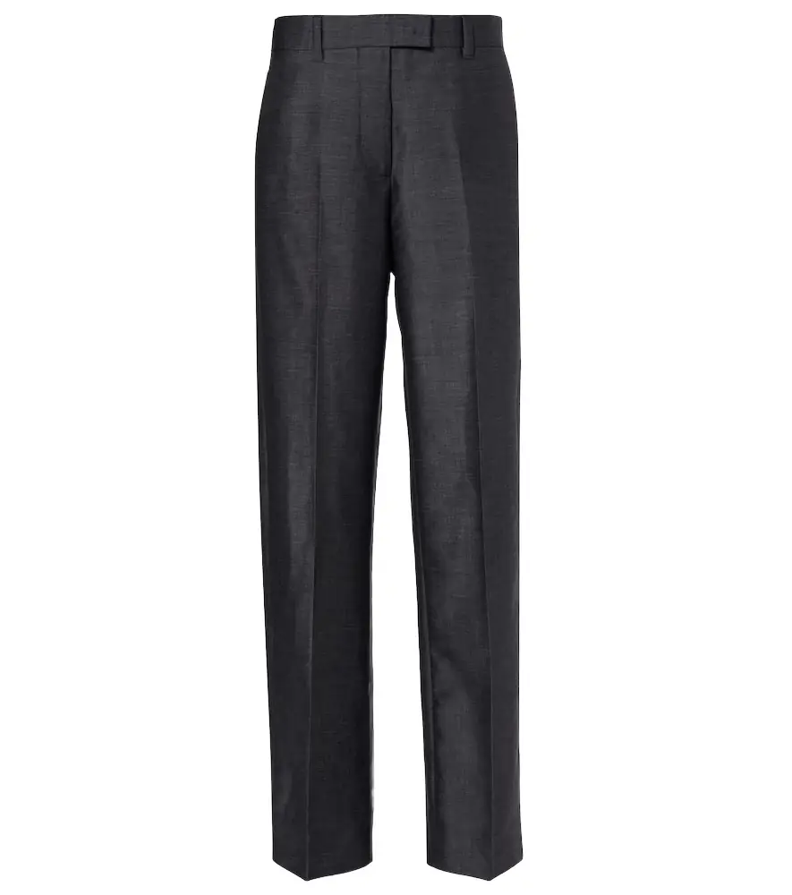 Mohair and wool straight pants Mohair and wool straight pants