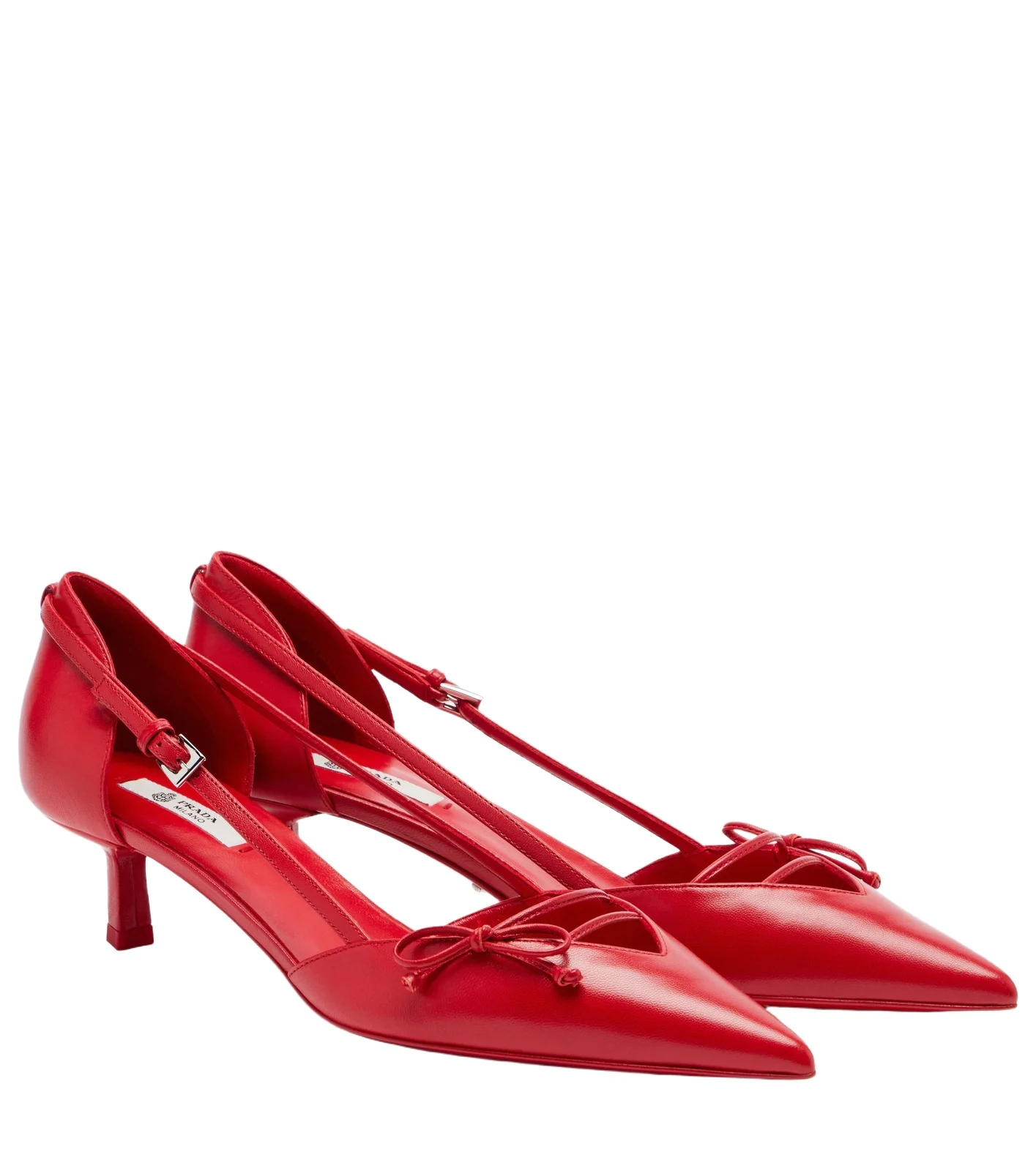 Prada Bow-detail leather pumps