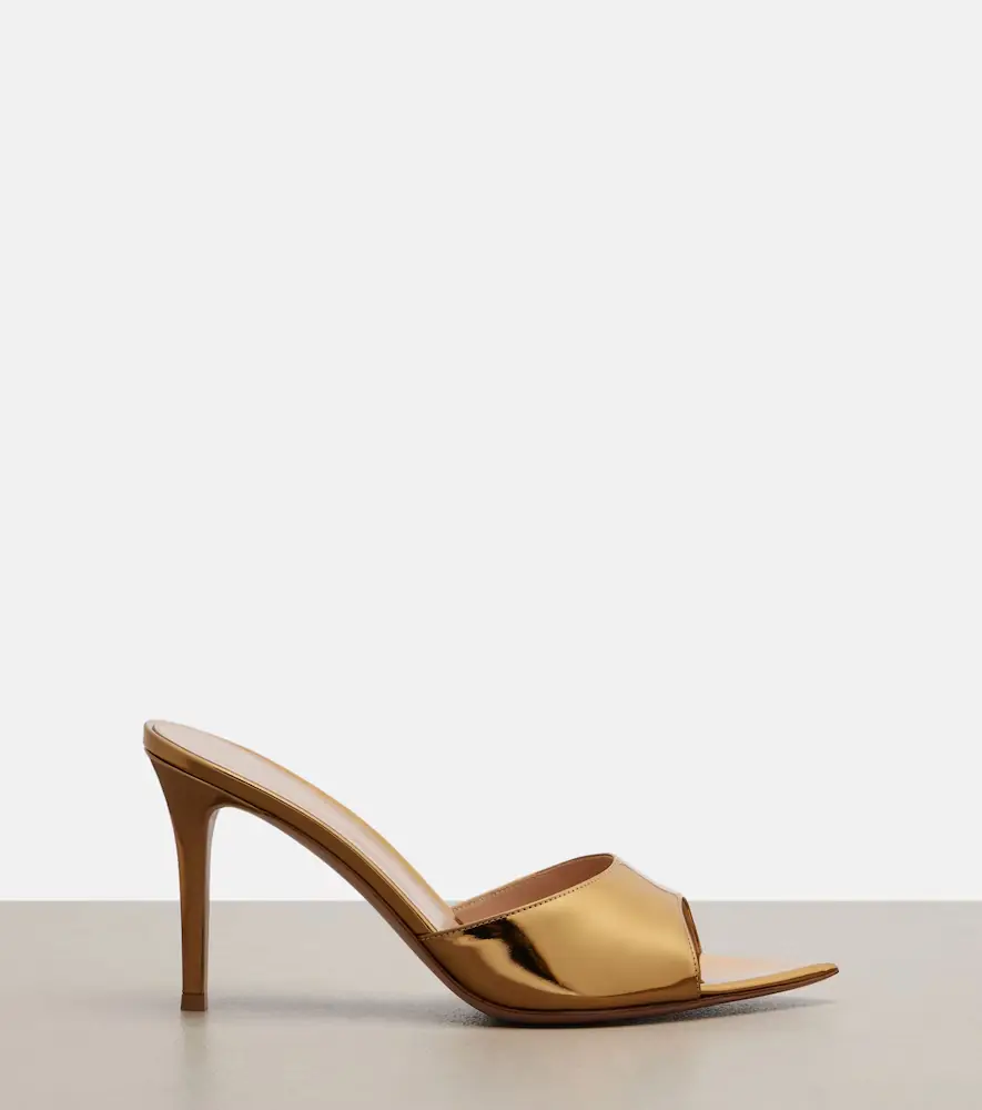 Gianvito Rossi Elle metallic leather mules | Thumbnail 4 Gianvito Rossi Elle metallic leather mules | Thumbnail 4