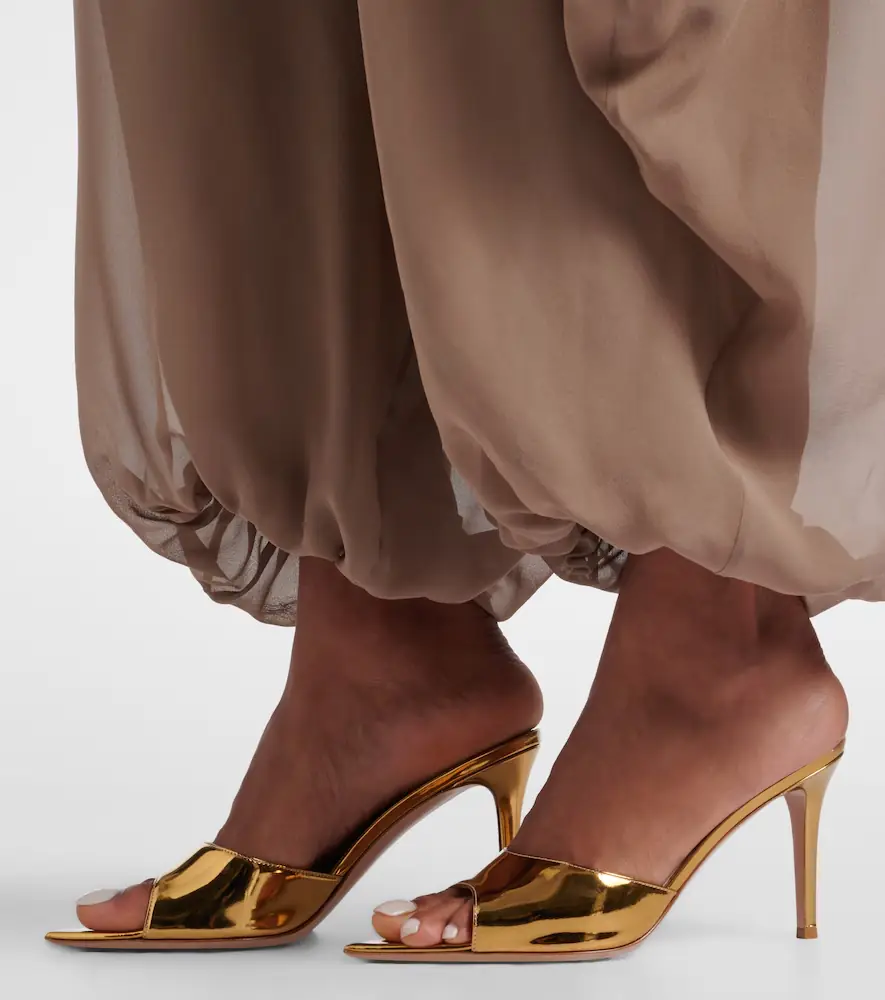 Gianvito Rossi Elle metallic leather mules | Thumbnail 5 Gianvito Rossi Elle metallic leather mules | Thumbnail 5