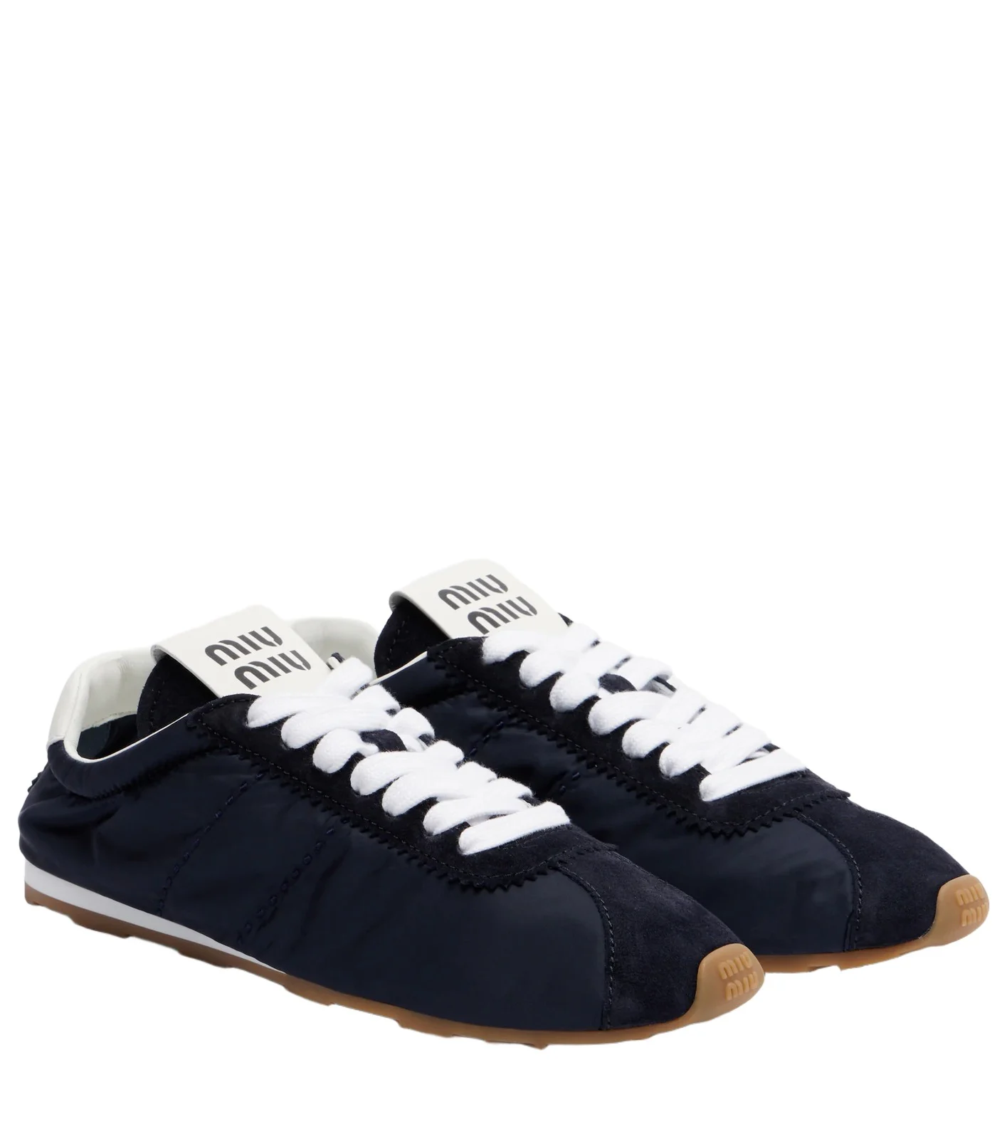 Plume suede-trimmed sneakers Plume suede-trimmed sneakers