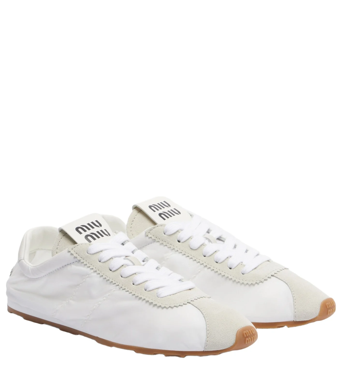 Plume suede-trimmed sneakers Plume suede-trimmed sneakers