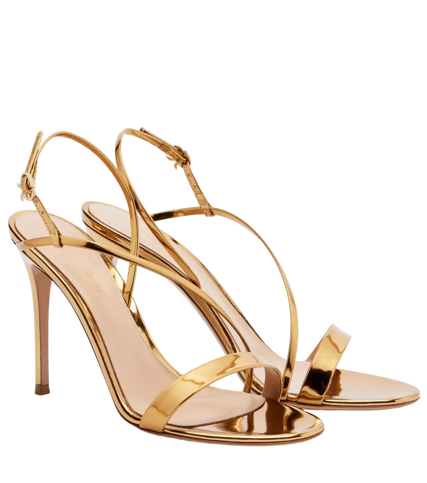 Metallic leather slingback sandals Metallic leather slingback sandals