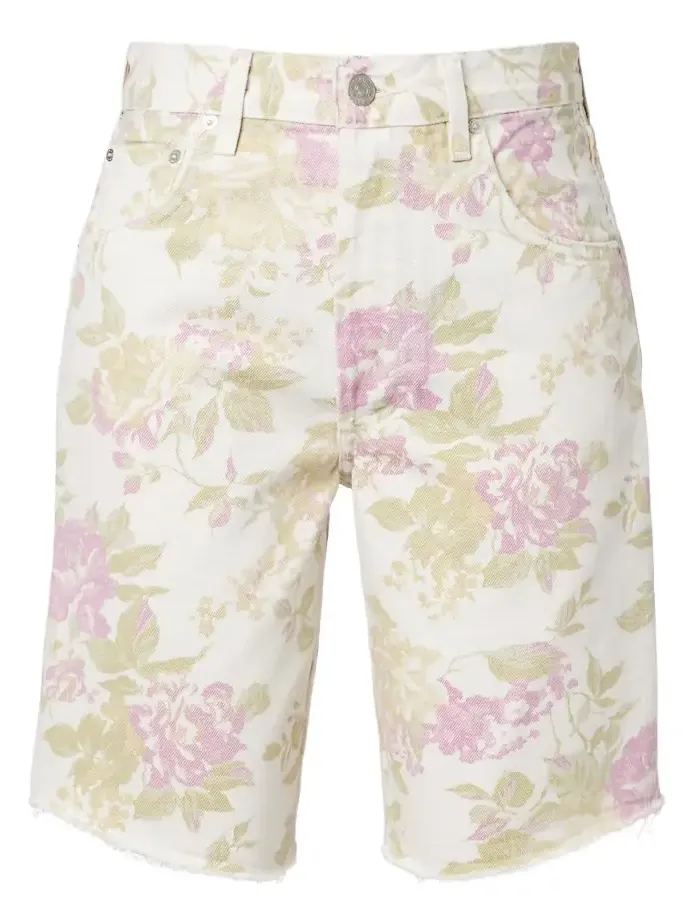 Ayla floral denim Bermuda shorts Ayla floral denim Bermuda shorts