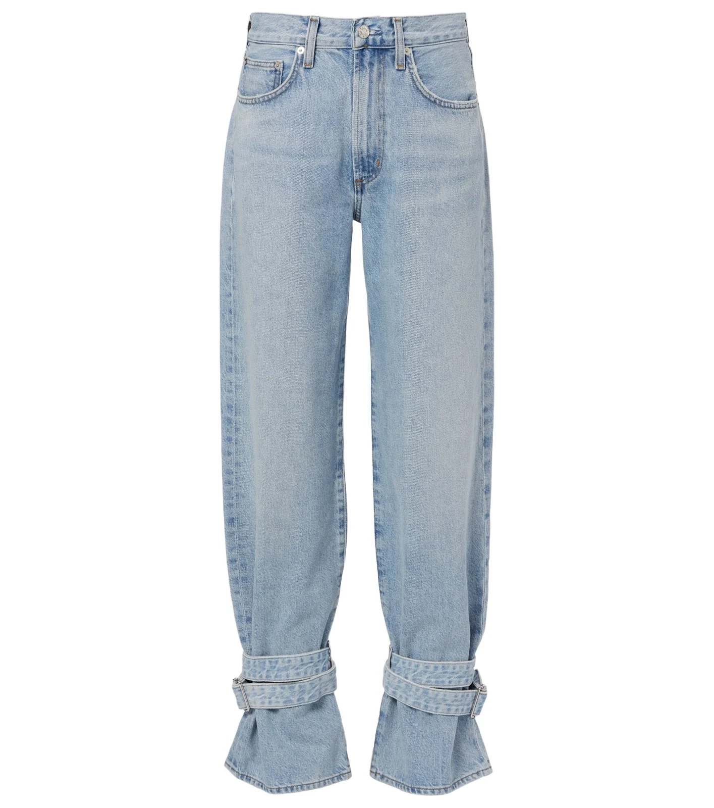 Cinched Hem straight jeans