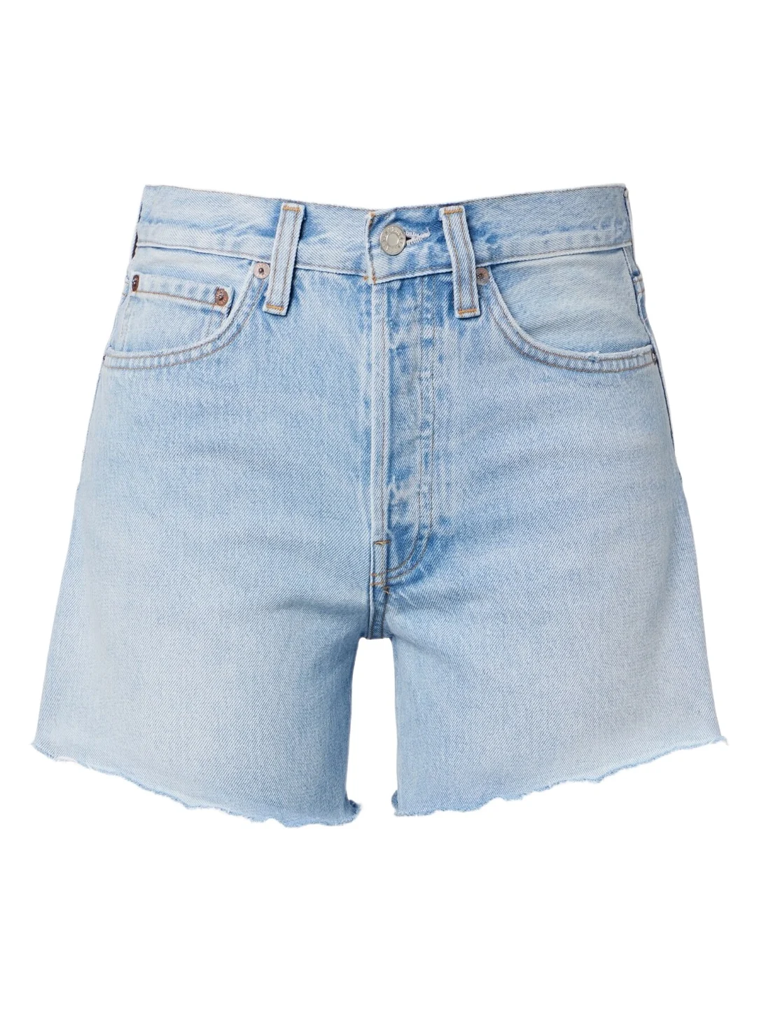 AGOLDE Parker Long distressed denim shorts