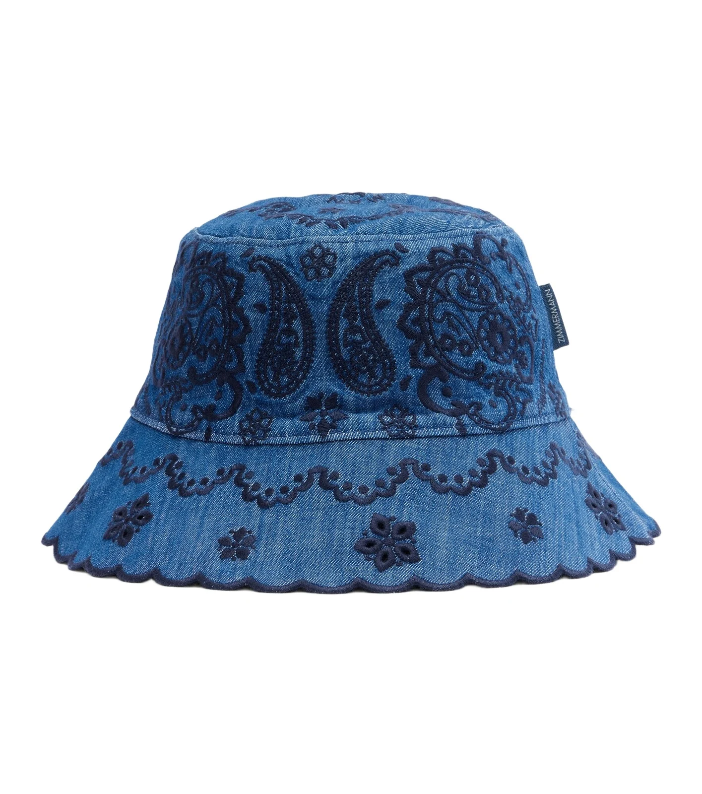Embroidered denim bucket hat Embroidered denim bucket hat