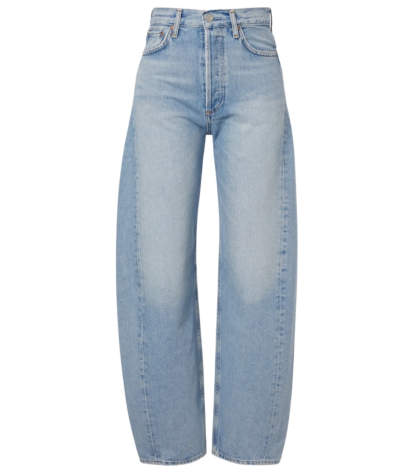 Luna faded barrel-leg jeans