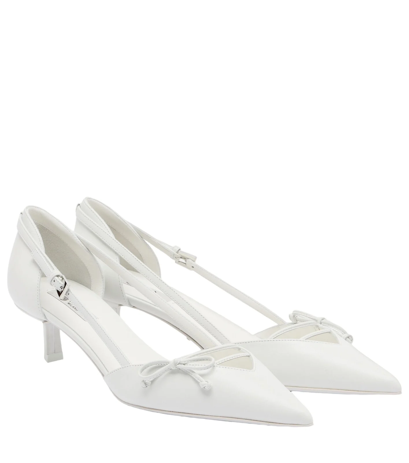 Prada Bow-detail leather pumps