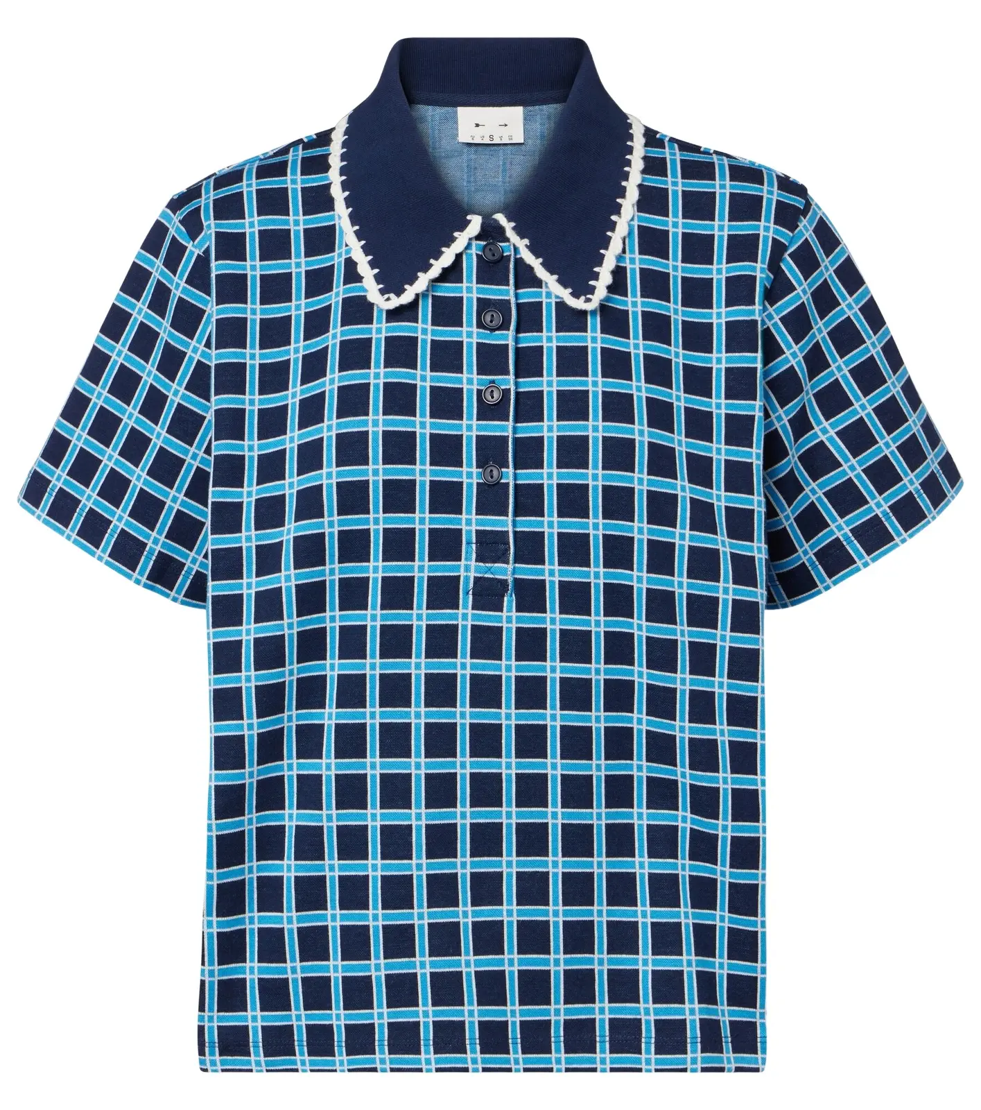 Clubhouse Dom checked cotton polo shirt