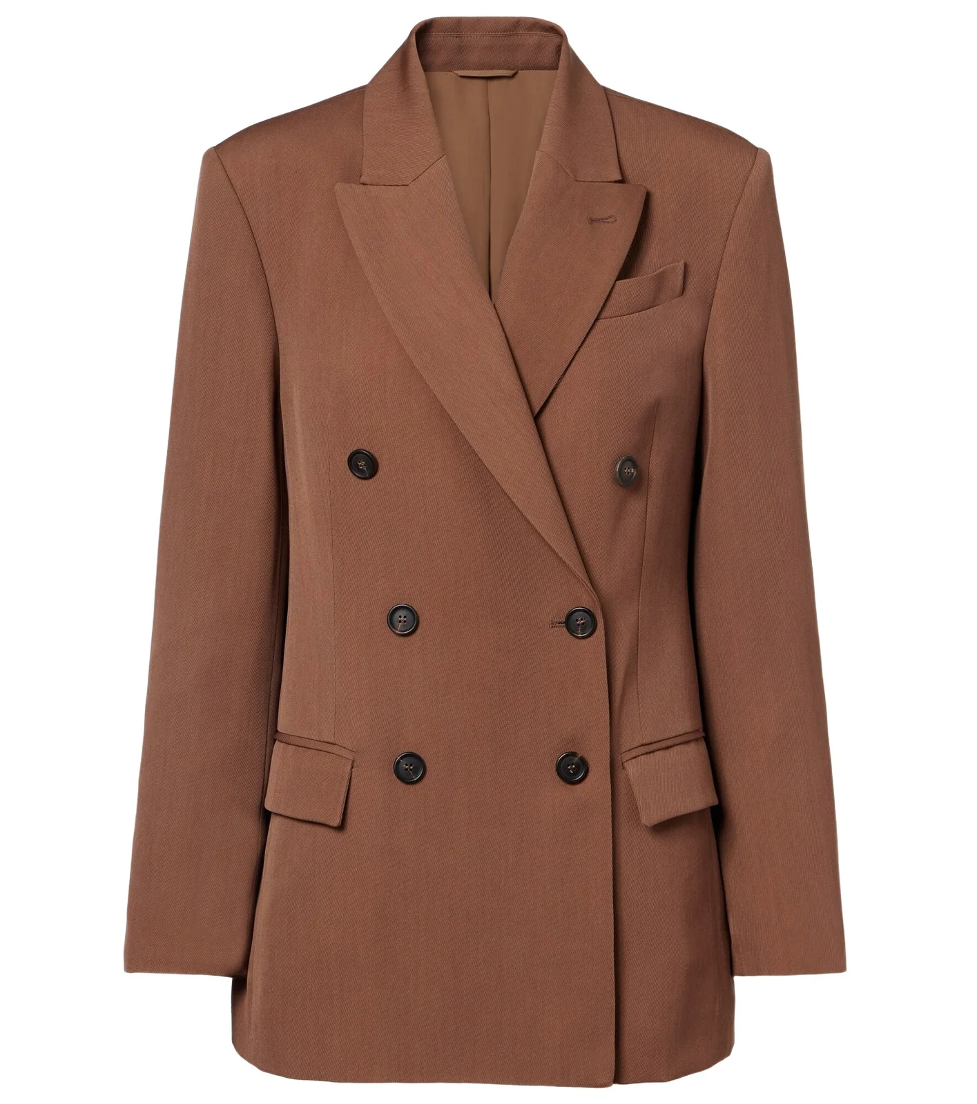 Double-breasted wool-blend blazer