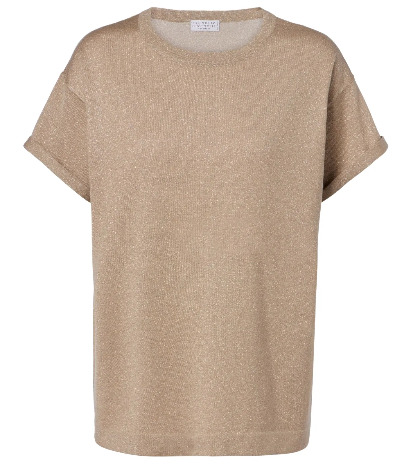 Lurex cashmere and silk-blend T-shirt