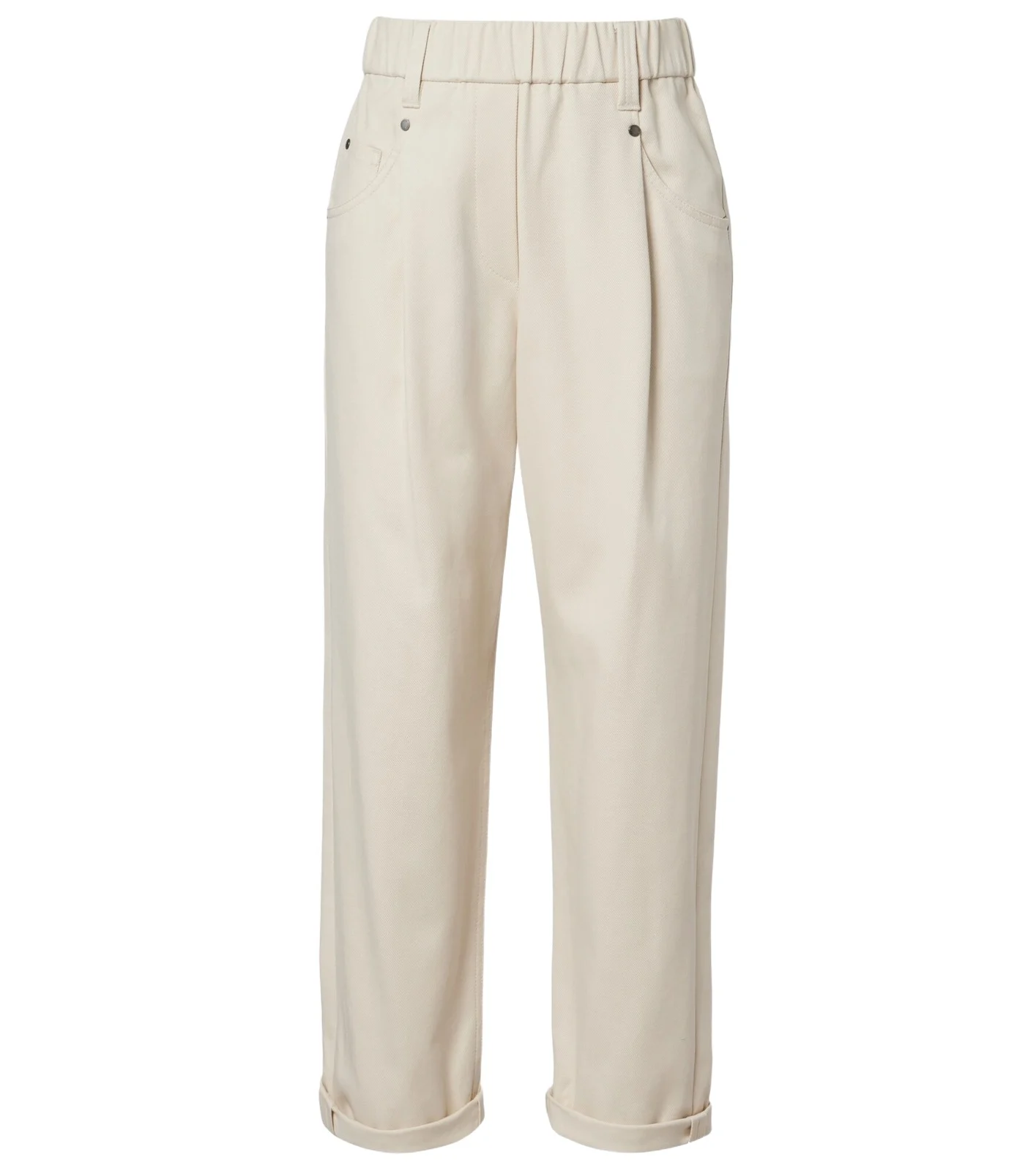 Monili cotton-blend straight pants