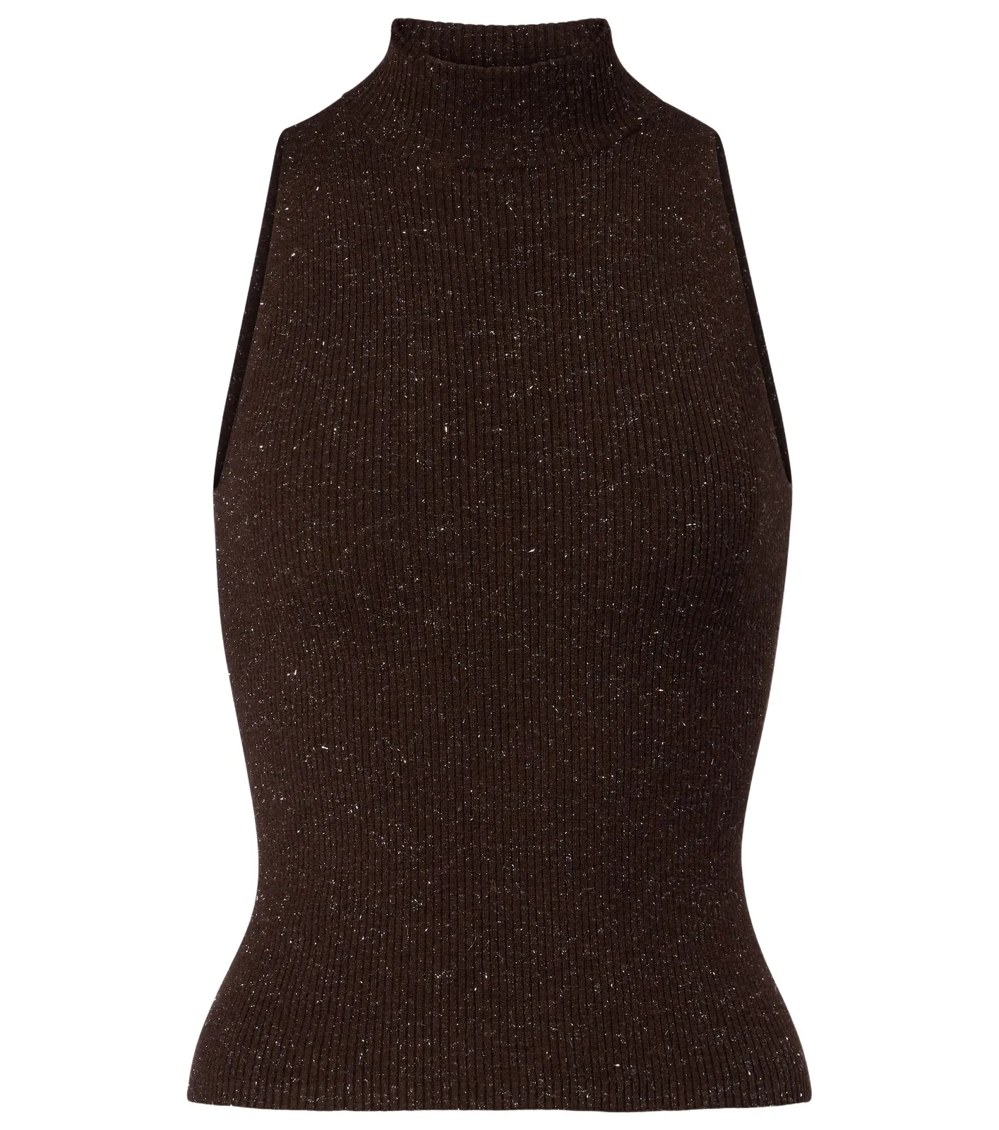 Ribbed-knit lamé top Ribbed-knit lamé top