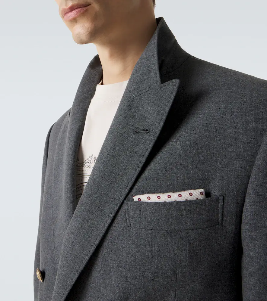Brunello Cucinelli Wool, cotton, and silk blazer | Thumbnail 3 Brunello Cucinelli Wool, cotton, and silk blazer | Thumbnail 3