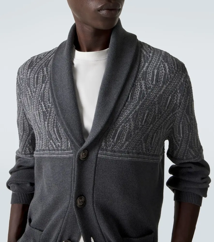 Brunello Cucinelli Jacquard cotton cardigan | Thumbnail 6 Brunello Cucinelli Jacquard cotton cardigan | Thumbnail 6