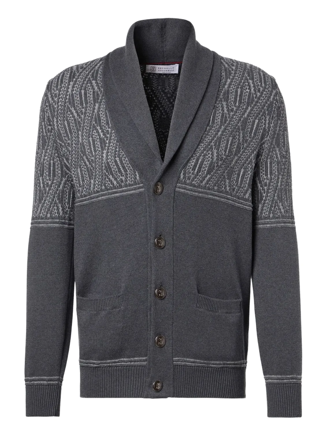 Jacquard cotton cardigan Jacquard cotton cardigan