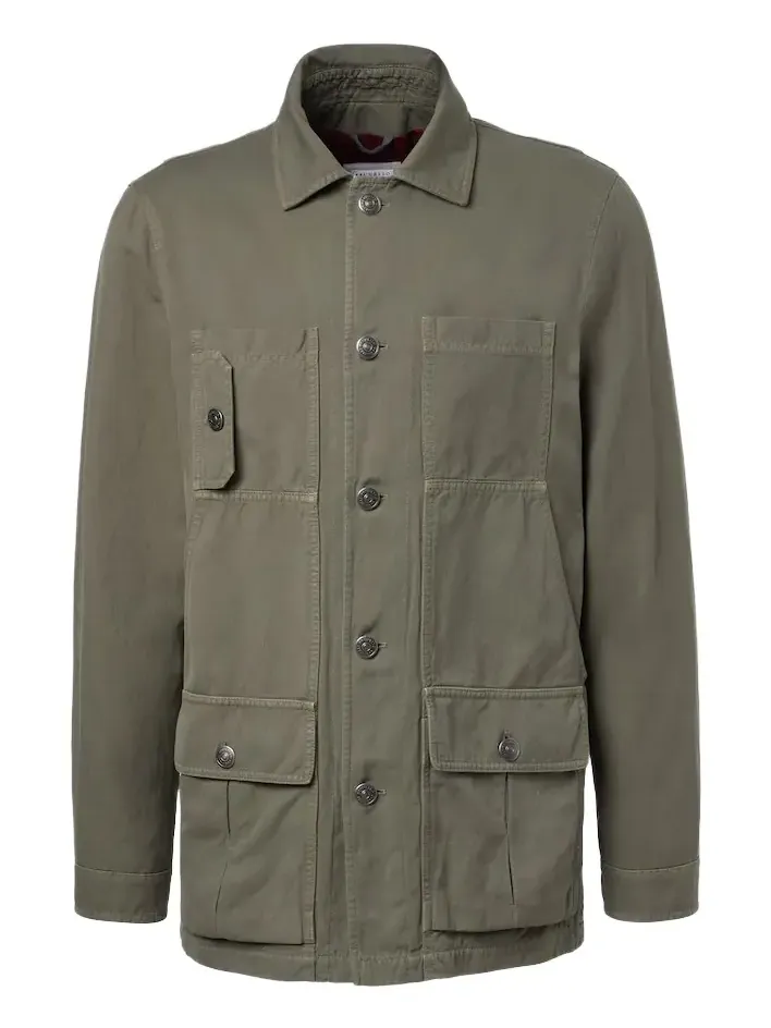 Cotton and linen field jacket Cotton and linen field jacket