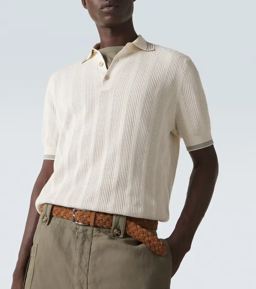 Brunello Cucinelli Ribbed-knit cotton polo shirt | Thumbnail 5 Brunello Cucinelli Ribbed-knit cotton polo shirt | Thumbnail 5