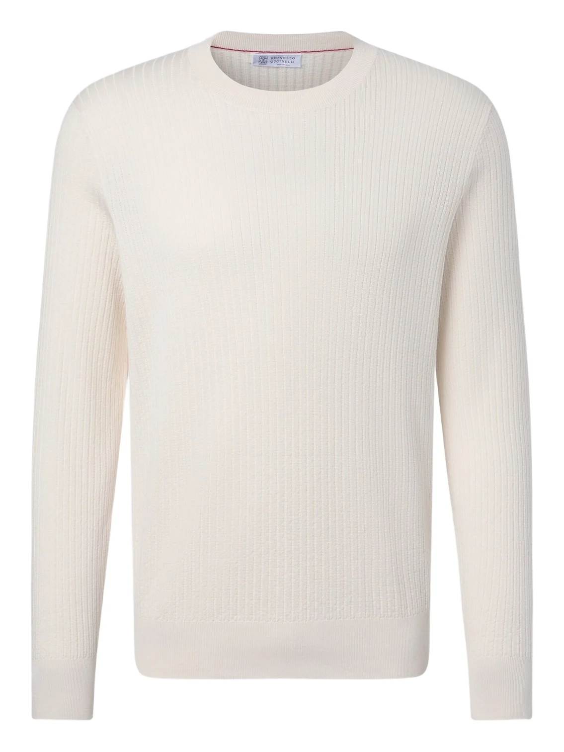 Ribbed-knit cotton sweater